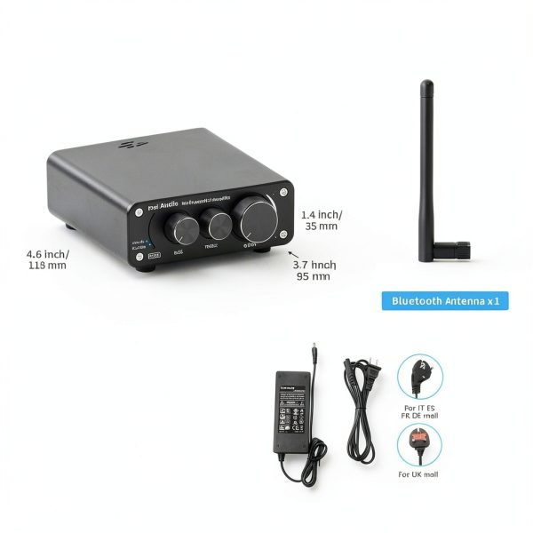 Fosi Audio Mini Bluetooth Amplifier Aluminum-6