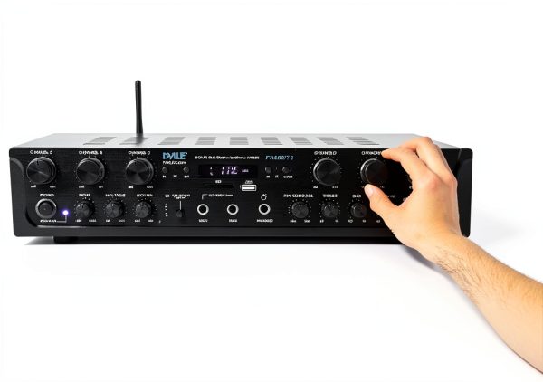 Pyle 6 Channel Home Audio Amplifier Plastic Tabletop Mount-2
