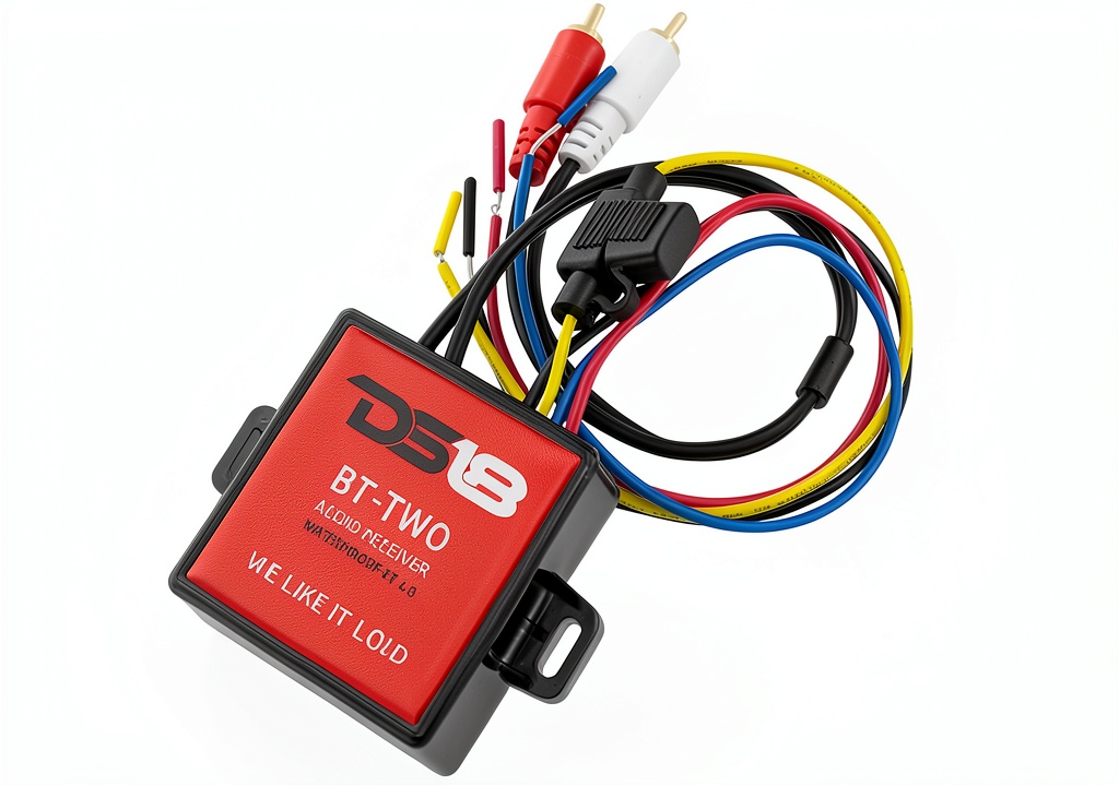 Bluetooth receiver installed in a marine dashboard