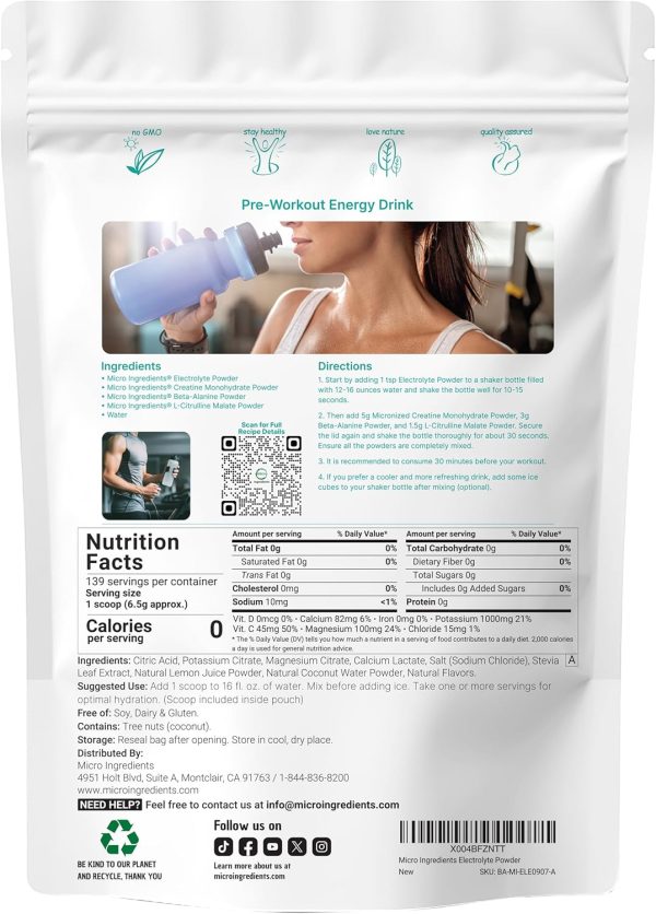 Micro Ingredients Electrolyte Powder Zero Sugar Potassium-1