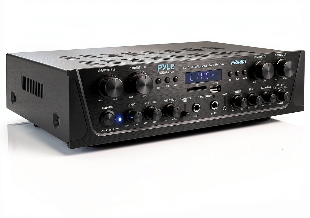 Pyle amplifier in a living room setup