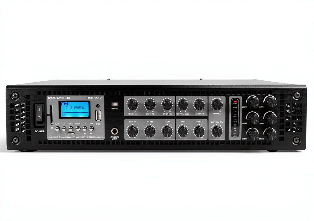 Rockville amplifier installed in a café setting