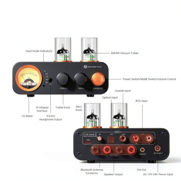 Fosi Audio MC331 All-in-One Tube DAC Amplifier-5