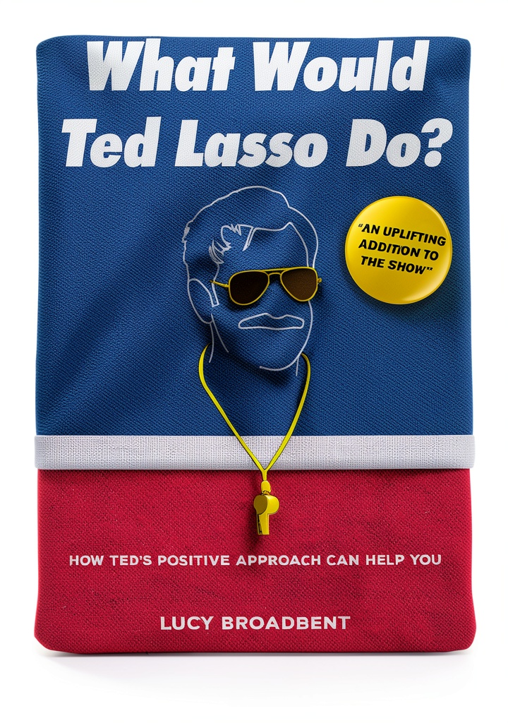 Ted Lasso Kindle book displayed on a tablet in a cozy living room