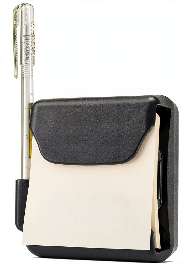 Officemate magnetic note dispenser attached to a metal filing cabinet