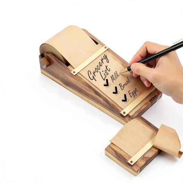 SKLENICE Wood Note Paper Roll Dispenser Office Product-3