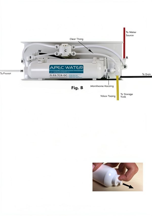 APEC FI-ES-TCR-QC 10" High Capacity Inline Carbon Filter with 1/4" Quick Connect Stage-5 For Undersink Reverse Osmosis Water System-2