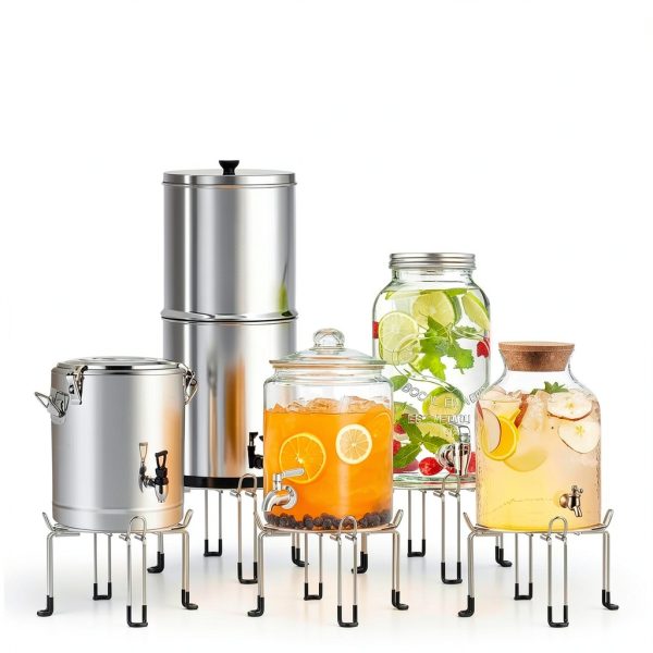 Gravity-Fed Water Filter System Stand, Detachable Stainless Steel Stand Compatible with Berkey Water Filter System Countertop, 9.25" Diameter by 5.9" Tall-2