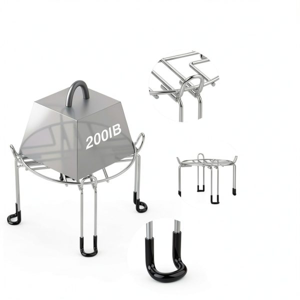 Gravity-Fed Water Filter System Stand, Detachable Stainless Steel Stand Compatible with Berkey Water Filter System Countertop, 9.25" Diameter by 5.9" Tall-4
