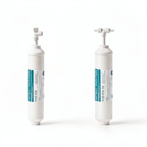 APEC FI-ES-TCR-QC 10" High Capacity Inline Carbon Filter with 1/4" Quick Connect Stage-5 For Undersink Reverse Osmosis Water System-1