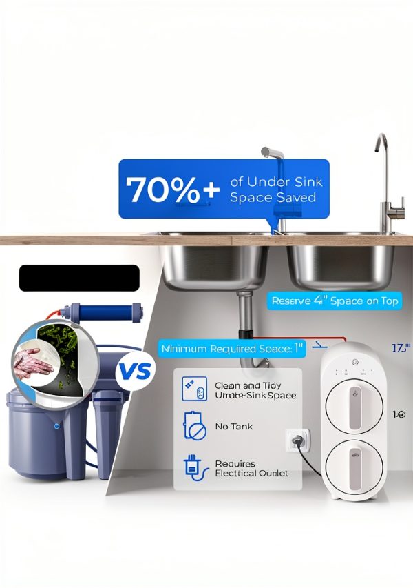 Waterdrop G2P600 Reverse Osmosis System 600 GPD Tankless NSF Certified-8
