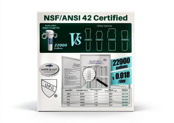 Under Sink Water Filter ICEPURE WFS5300A 3-Year 22000 Gallon NSF-5