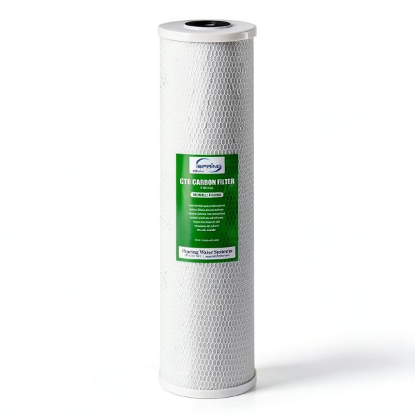 iSpring FC25B Whole House Water Filter, CTO Carbon Block, 20” x 4.5” for Sediment & Chlorine Removal-0
