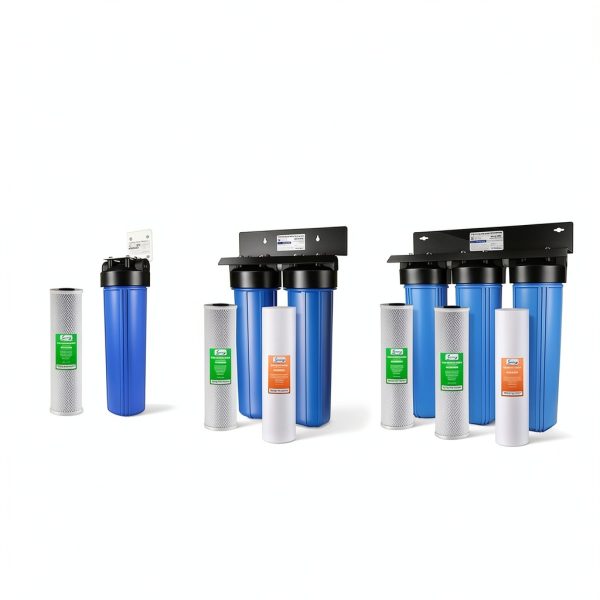 iSpring FC25B Whole House Water Filter, CTO Carbon Block, 20” x 4.5” for Sediment & Chlorine Removal-2