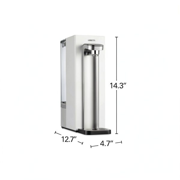Brita Hub Compact Instant Powerful Countertop Water Filter System, Reduces 70+ Contaminants, 9 Cup Water Reservoir, Includes 6 Month Carbon Block Filter, White, 87344-7