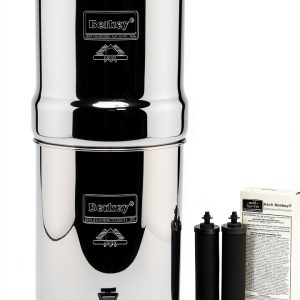 Big Berkey Gravity-Fed Stainless Steel Countertop Water Filter System 2.25 Gallon with 2 Authentic Black Berkey Elements BB9-2 Filters-0
